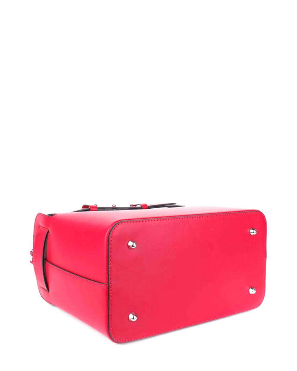 Bolso de mano de piel italiana Marche Rojo