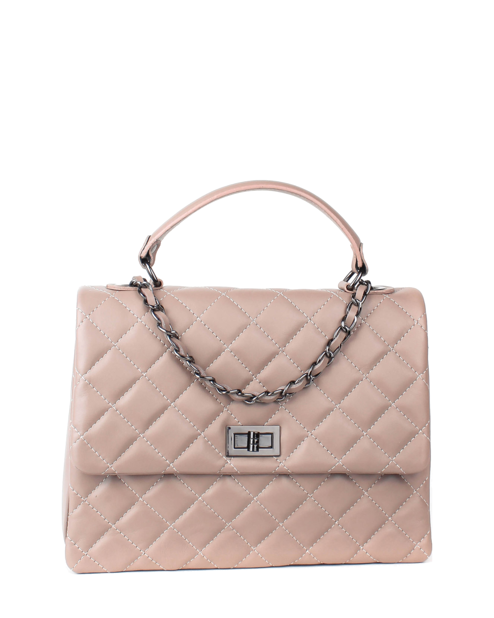 Bolso de mano de piel italiana AGUILERA Beige