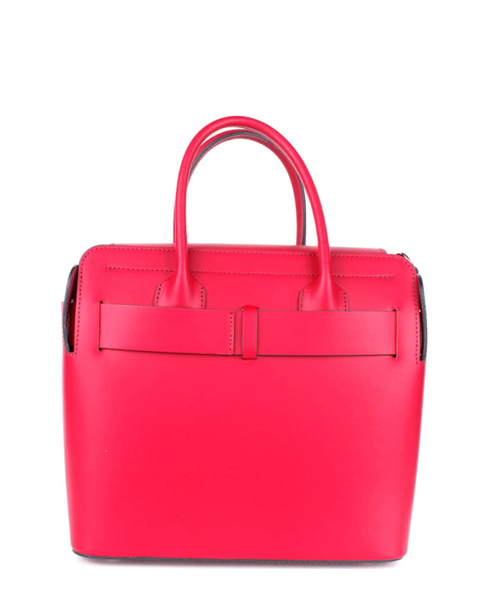 Bolso de mano de piel italiana Marche Rojo