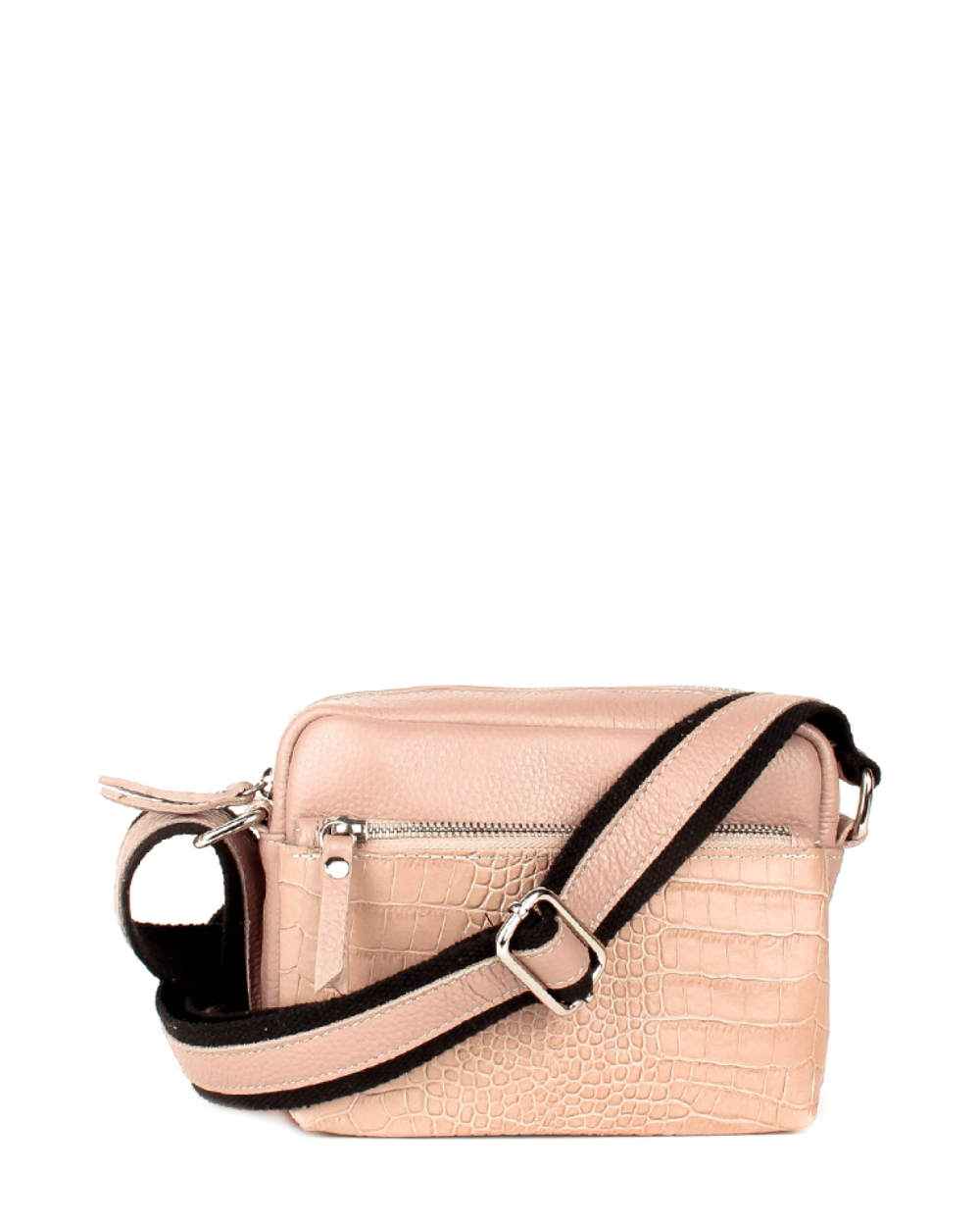Bolso de mano de piel italiana Eis Rosa