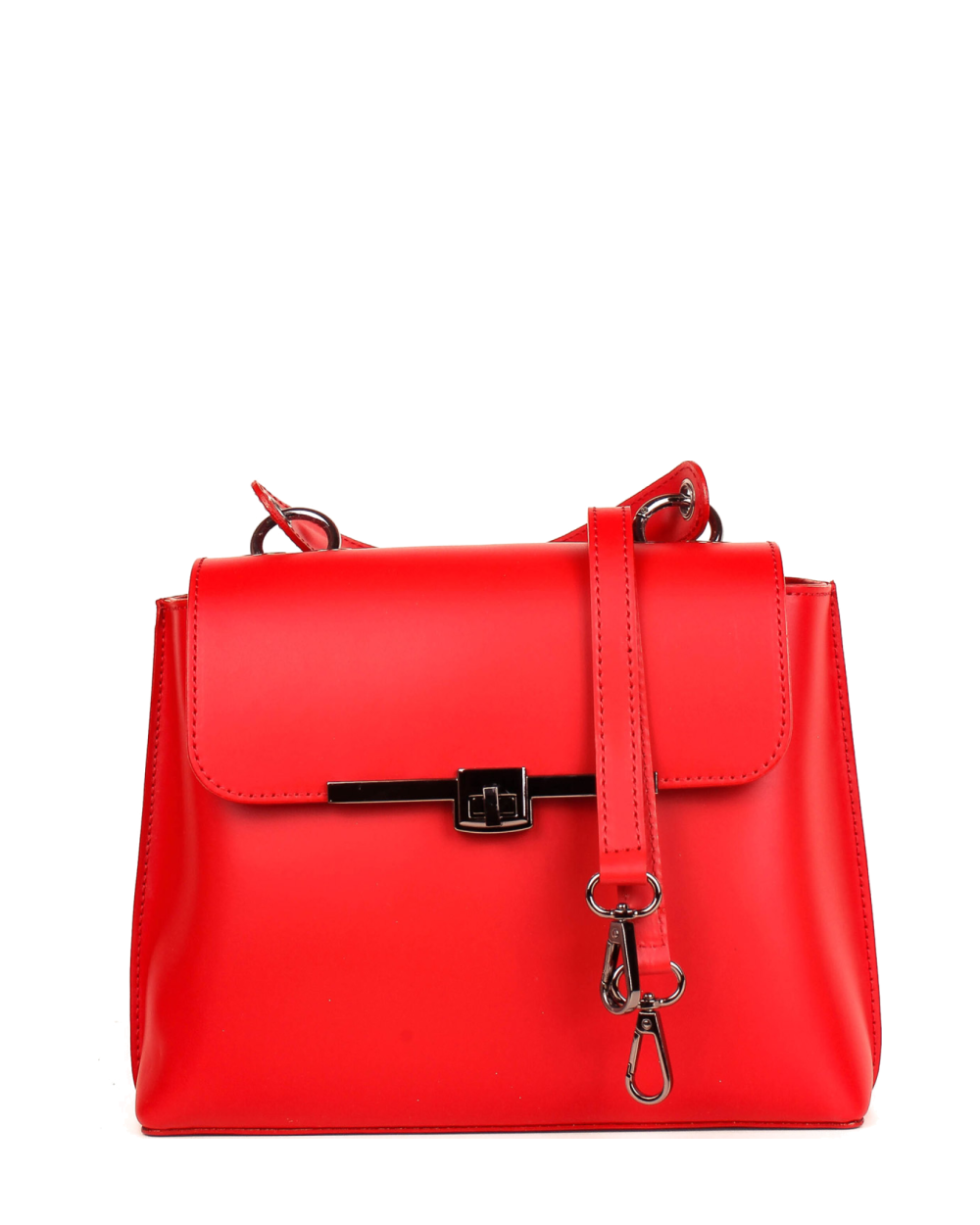 Bolso de mano de piel italiana RITMO Rojo