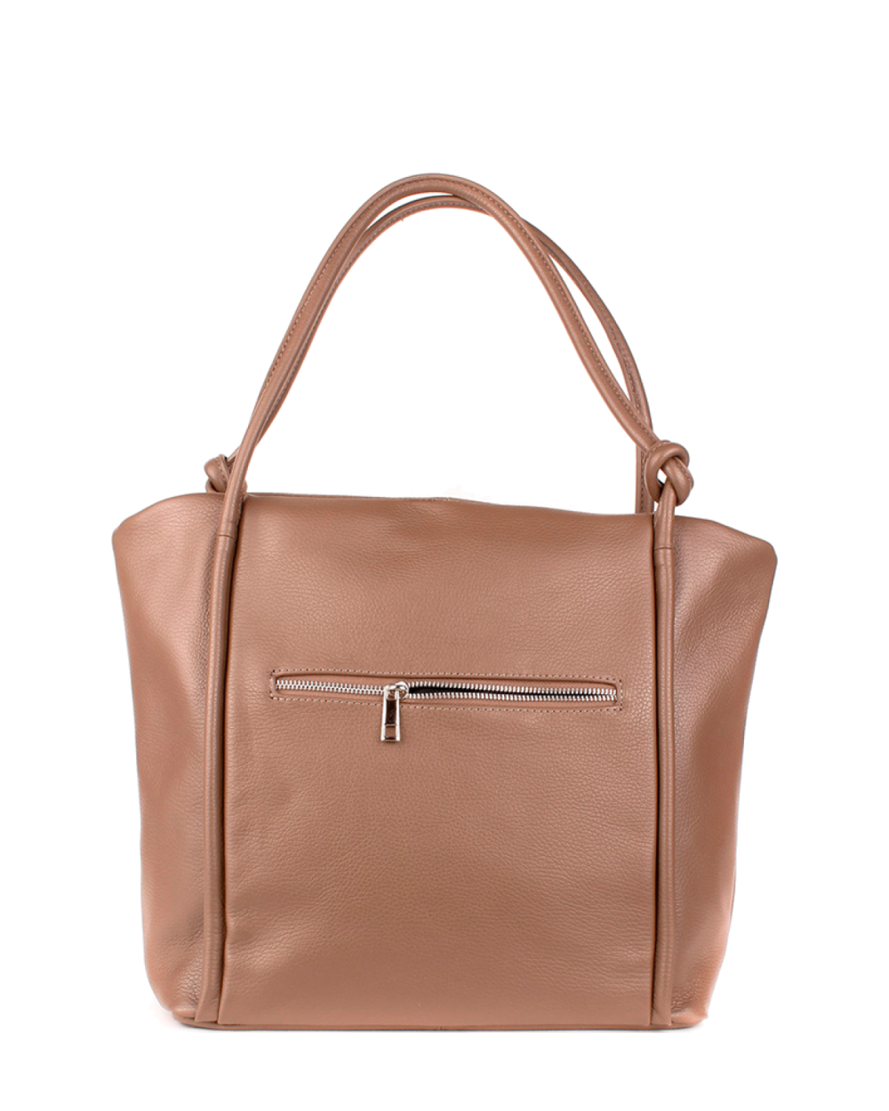 Bolso Tote de piel italiana Quadra Marrón