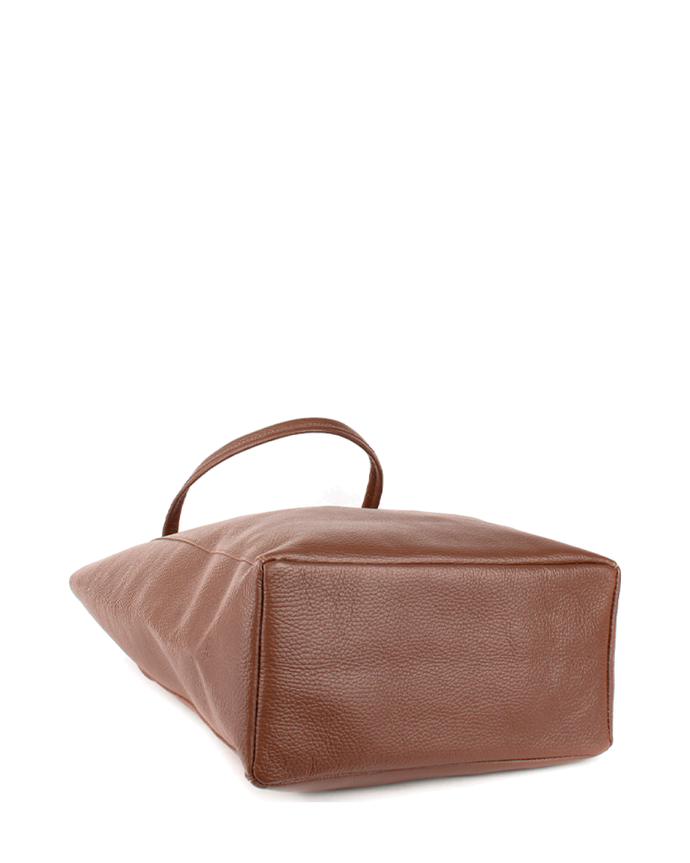 Shopper de piel italiana LARGO Marrón