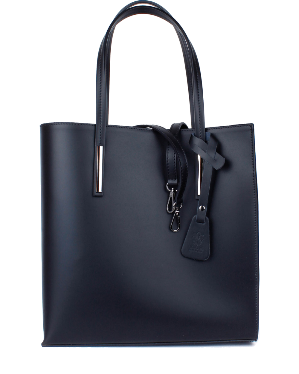 Shopper de piel italiana MARCIALE Negro