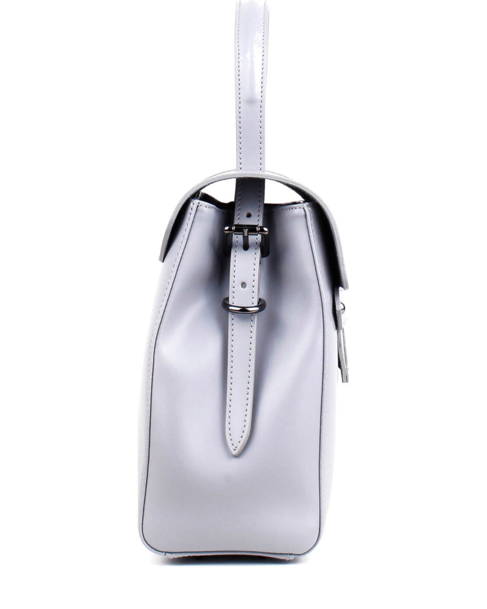Bolso de mano de piel italiana DIVISI Gris