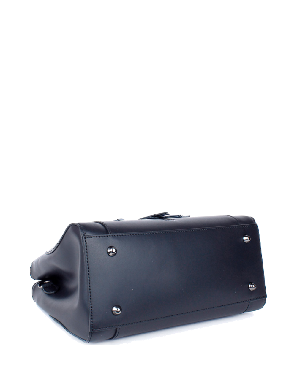 Bolso de mano de piel italiana Organo Negro