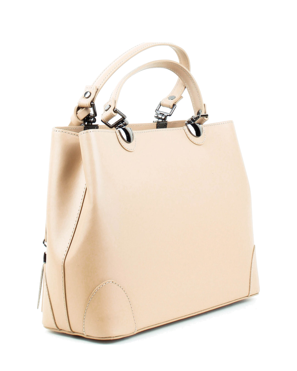 Bolso Tote de piel italiana Fiori Beige
